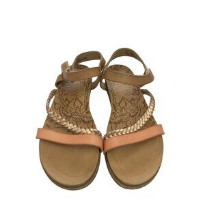 Blowfish Malibu Womens  Size 5 Brown Braided Strap  Casual Summer  Sandals